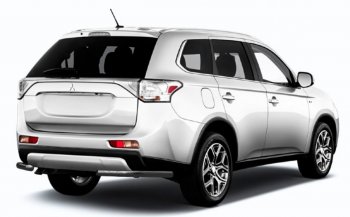 Защита заднего бампера Slitkoff (Ø 57 мм) Mitsubishi Outlander GF 2-ой рестайлинг (2015-2018)