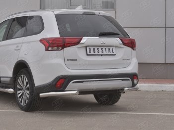 13 899 р. Защита заднего бампера (Ø63 мм уголки, нержавейка) SLITKOFF Mitsubishi Outlander GF 3-ий рестайлинг (2018-2022)  с доставкой в г. Москва. Увеличить фотографию 3