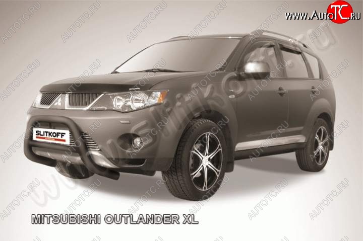 25 999 р. Кенгурятник d76 низкий Mitsubishi Outlander XL (CW)  дорестайлинг (2005-2009) (Цвет: серебристый)  с доставкой в г. Москва