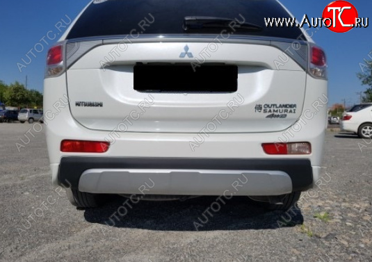 3 499 р. Диффузор заднего бампера BROOMER Design  Mitsubishi Outlander  GF (2012-2014) дорестайлинг (Неокрашенный)  с доставкой в г. Москва