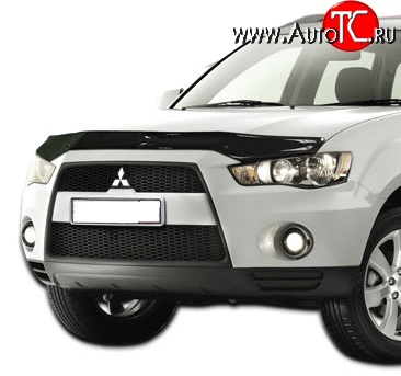 2 879 р. Дефлектор капота NovLine Mitsubishi Outlander XL (CW)  рестайлинг (2010-2013)  с доставкой в г. Москва