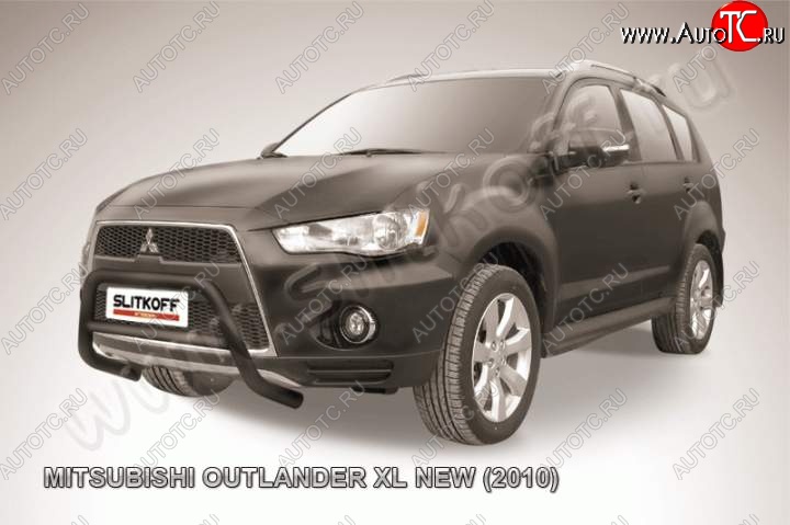 16 899 р. Кенгурятник d57 низкий Mitsubishi Outlander XL (CW)  рестайлинг (2010-2013) (Цвет: серебристый)  с доставкой в г. Москва