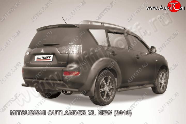 5 749 р. Уголки d57  Mitsubishi Outlander  XL (2010-2013) (CW)  рестайлинг (Цвет: серебристый)  с доставкой в г. Москва