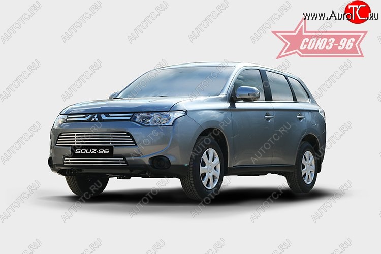 9 899 р. Декоративные элементы воздухозаборника Souz-96 (d16) Mitsubishi Outlander GF дорестайлинг (2012-2014)  с доставкой в г. Москва