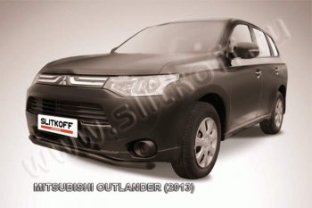 Защита переднего бампера Slitkoff (57мм) Mitsubishi (Митсубиси) Outlander (Аутлэндэр)  GF (2012-2014) GF дорестайлинг