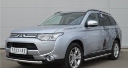 13 999 р. Одинарная защита переднего бампера диаметром 63 мм SLITKOFF Mitsubishi Outlander GF дорестайлинг (2012-2014)  с доставкой в г. Москва. Увеличить фотографию 4