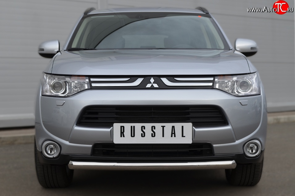 13 999 р. Одинарная защита переднего бампера диаметром 63 мм SLITKOFF Mitsubishi Outlander GF дорестайлинг (2012-2014)  с доставкой в г. Москва