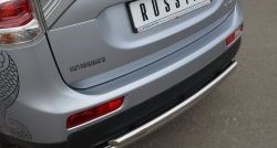 15 999 р. Защита заднего бампера (Ø63 и 42 мм, нержавейка) SLITKOFF Mitsubishi Outlander GF дорестайлинг (2012-2014)  с доставкой в г. Москва. Увеличить фотографию 2