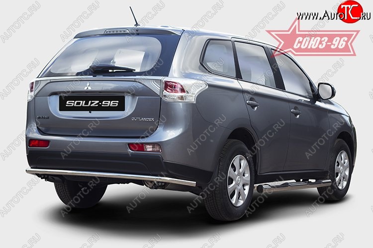 10 799 р. Защита заднего бампера Souz-96 Premium (d42) Mitsubishi Outlander GF дорестайлинг (2012-2014)  с доставкой в г. Москва