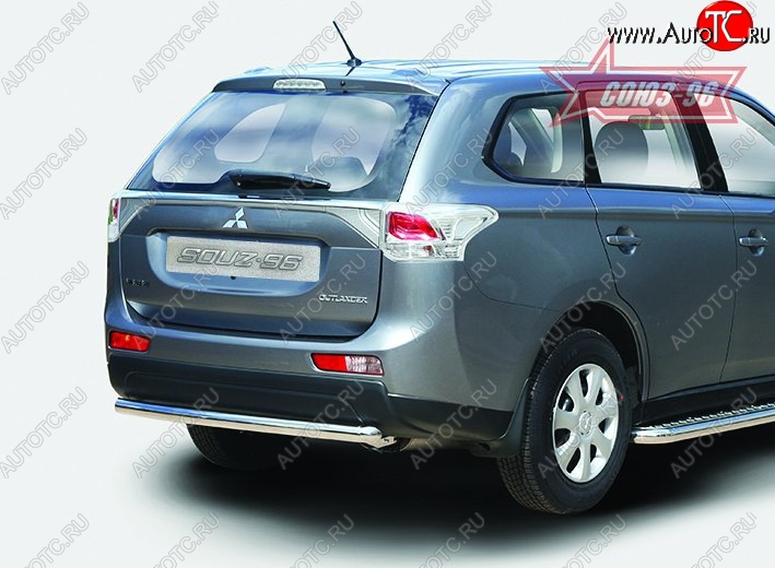 10 619 р. Одинарная защита заднего бампера d60 Souz-96 Mitsubishi Outlander GF дорестайлинг (2012-2014)  с доставкой в г. Москва