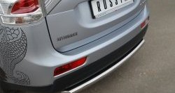 13 999 р. Одинарная защита заднего бампера из трубы диаметром 63 мм SLITKOFF Mitsubishi Outlander GF дорестайлинг (2012-2014)  с доставкой в г. Москва. Увеличить фотографию 2