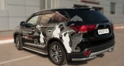 12 899 р. Защита заднего бампера (Ø63 мм уголки, нержавейка) SLITKOFF  Mitsubishi Outlander  GF (2014-2016) 1-ый рестайлинг  с доставкой в г. Москва. Увеличить фотографию 4