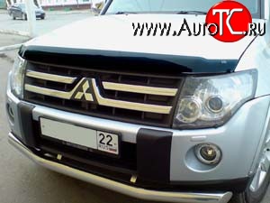 2 699 р. Дефлектор капота NovLine Mitsubishi Pajero 4 V90 дорестайлинг (2006-2011)  с доставкой в г. Москва