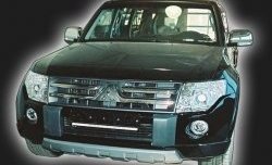 11 549 р. Накладка на передний бампер (Wagon) CT  Mitsubishi Pajero ( 4 V90,  4 V80) (2006-2011) дорестайлинг, дорестайлинг (Неокрашенная)  с доставкой в г. Москва. Увеличить фотографию 1