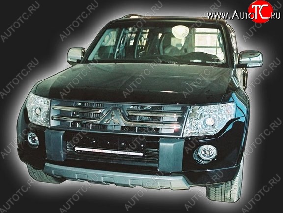 11 549 р. Накладка на передний бампер (Wagon) CT Mitsubishi Pajero 4 V90 дорестайлинг (2006-2011) (Неокрашенная)  с доставкой в г. Москва