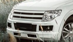 8 199 р. Решётка радиатора BROOMER Design  Mitsubishi Pajero ( 4 V90,  4 V80) (2006-2015) дорестайлинг, дорестайлинг, 1-ый рестайлинг, 3 дв. 1-ый рестайлинг (Неокрашенная)  с доставкой в г. Москва. Увеличить фотографию 3