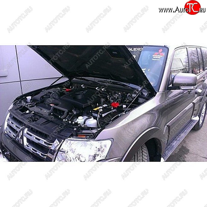 2 349 р. Упоры капота Russtal Mitsubishi Pajero 4 V90 дорестайлинг (2006-2011)  с доставкой в г. Москва