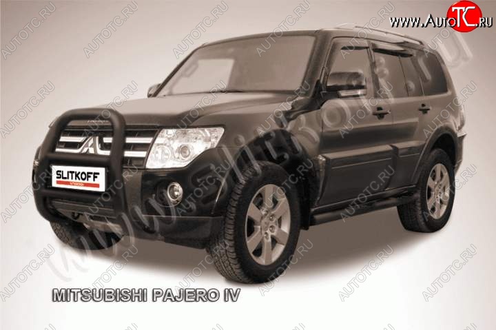 29 999 р. Кенгурятник d76 высокий  Mitsubishi Pajero ( 4 V90,  4 V80) (2006-2015) дорестайлинг, дорестайлинг, 1-ый рестайлинг, 3 дв. 1-ый рестайлинг (Цвет: серебристый)  с доставкой в г. Москва