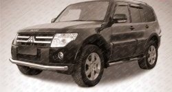 13 499 р. Одинарная защита переднего бампера из трубы диаметром 76 мм Slitkoff  Mitsubishi Pajero ( 4 V90,  4 V80) (2006-2015) дорестайлинг, дорестайлинг, 1-ый рестайлинг, 3 дв. 1-ый рестайлинг (Нержавейка, Полированная)  с доставкой в г. Москва. Увеличить фотографию 1