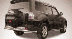 14 999 р. Защита заднего бампера из длинной трубы диаметром 76 мм Slitkoff Mitsubishi Pajero 4 V90 дорестайлинг (2006-2011) (Нержавейка, Полированная)  с доставкой в г. Москва. Увеличить фотографию 1