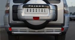 13 549 р. Одинарная защита заднего бампера из трубы диаметром 76 мм Russtal Mitsubishi Pajero 4 V90 дорестайлинг (2006-2011)  с доставкой в г. Москва. Увеличить фотографию 1