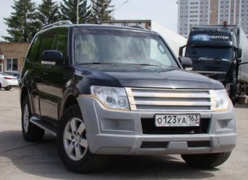 32 999 р. Бампер передний Broomer Design Mitsubishi Pajero 4 V90 дорестайлинг (2006-2011) (Неокрашенный)  с доставкой в г. Москва. Увеличить фотографию 3