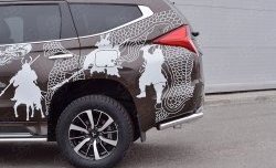 15 549 р. Защита заднего бампера (Ø63 мм уголки, нержавейка) SLITKOFF  Mitsubishi Pajero Sport  QE (2015-2021) дорестайлинг  с доставкой в г. Москва. Увеличить фотографию 4