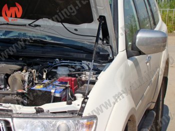 2 969 р. Упор капота MV-Tuning (одинарный) Mitsubishi Pajero Sport PB дорестайлинг (2008-2013)  с доставкой в г. Москва. Увеличить фотографию 3