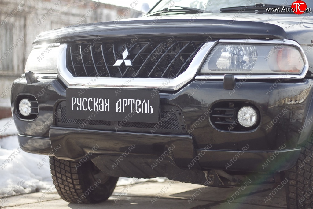 1 639 р. Защитная сетка решетки переднего бампера РА Mitsubishi Pajero Sport PA дорестайлинг (1996-2004)  с доставкой в г. Москва