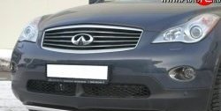 Защита переднего бампера (Ø42 мм, нержавейка) SLITKOFF INFINITI EX35 J50 (2007-2013)