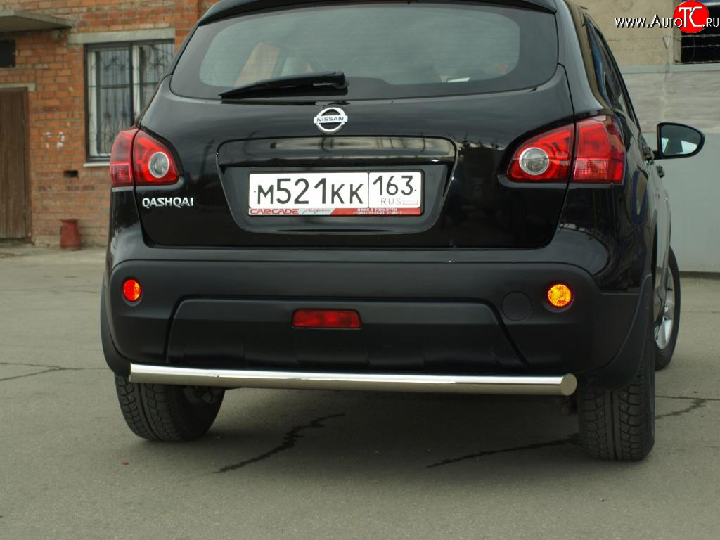 6 149 р. Защита заднего бампера 63,5 мм Nissan Qashqai 1 дорестайлинг (2007-2010)  с доставкой в г. Москва