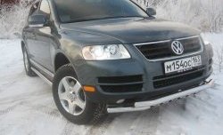 13 699 р. Двойная Защита переднего бампера Metall Design Volkswagen Touareg GP дорестайлинг (2002-2007)  с доставкой в г. Москва. Увеличить фотографию 3