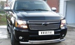 24 999 р. Защита переднего бампера (2 трубыØ76 и 42 мм, нержавейка) SLITKOFF  Chevrolet Tahoe  GMT900 (2006-2013) 5 дв.  с доставкой в г. Москва. Увеличить фотографию 7