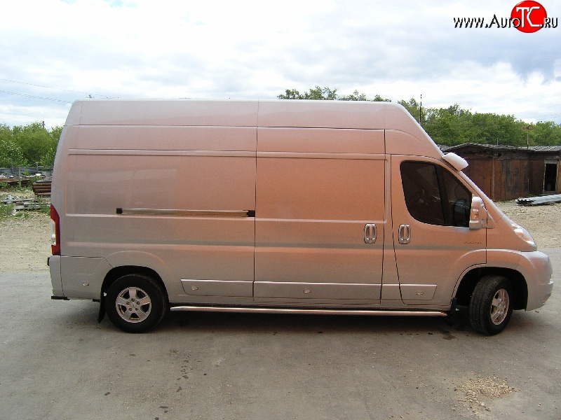 21 399 р. Защита порогов Russtal Fiat Ducato 250 (2006-2014) (Защита порогов с со скосами на торцах (вариант 1))  с доставкой в г. Москва