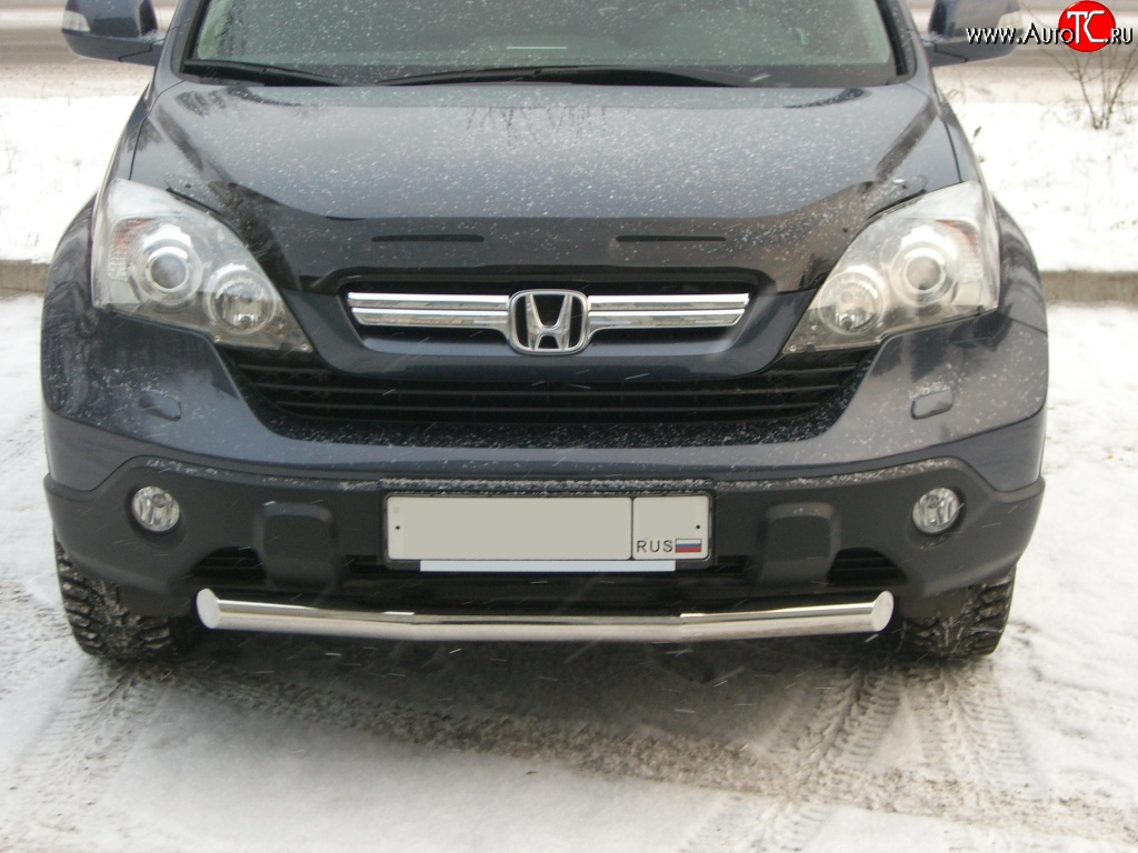 17 549 р. Одинарная защита переднего бампера SLITKOFF 70 мм Honda CR-V RE1,RE2,RE3,RE4,RE5,RE7 дорестайлинг (2007-2010)  с доставкой в г. Москва