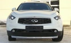 15 899 р. Одинарная защита переднего бампера Russtal диаметром 63 мм  INFINITI FX35  S51 - FX50  S51  с доставкой в г. Москва. Увеличить фотографию 1