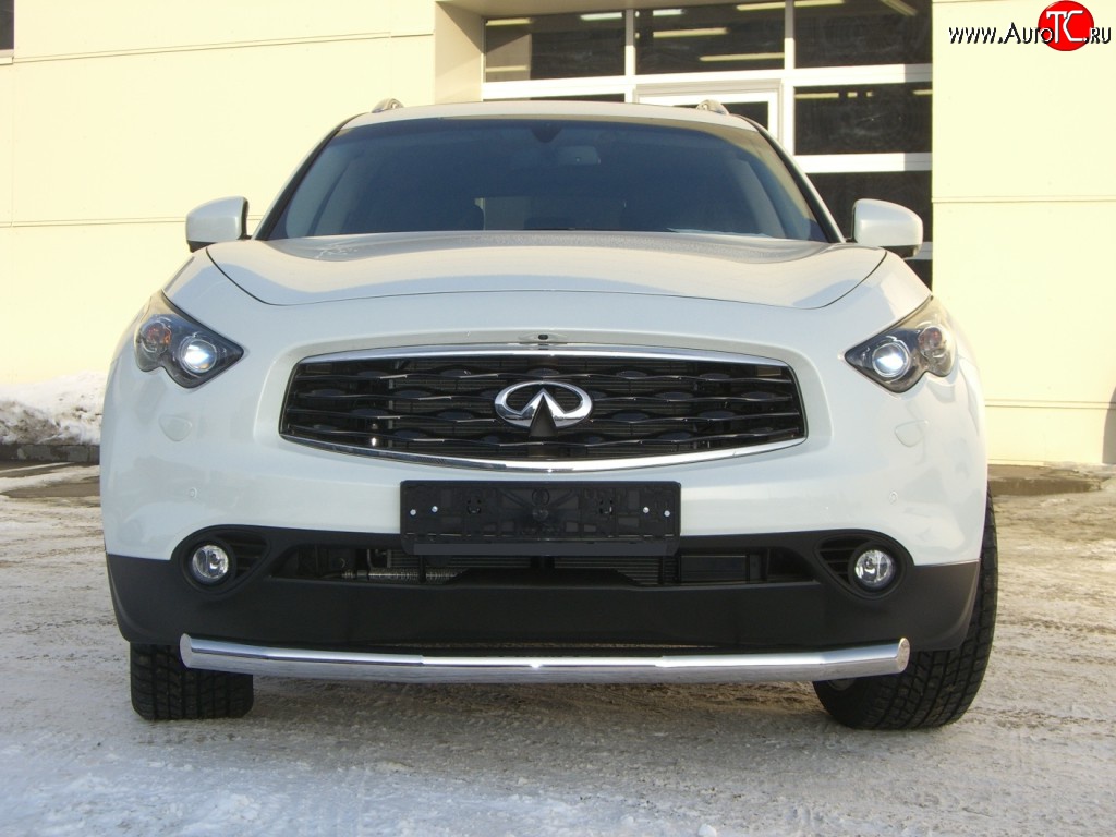 15 899 р. Одинарная защита переднего бампера Russtal диаметром 63 мм  INFINITI FX35  S51 - FX50  S51  с доставкой в г. Москва