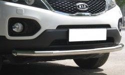 Одинарная защита переднего бампера SLITKOFF 70 мм KIA Sorento XM дорестайлинг (2009-2012)