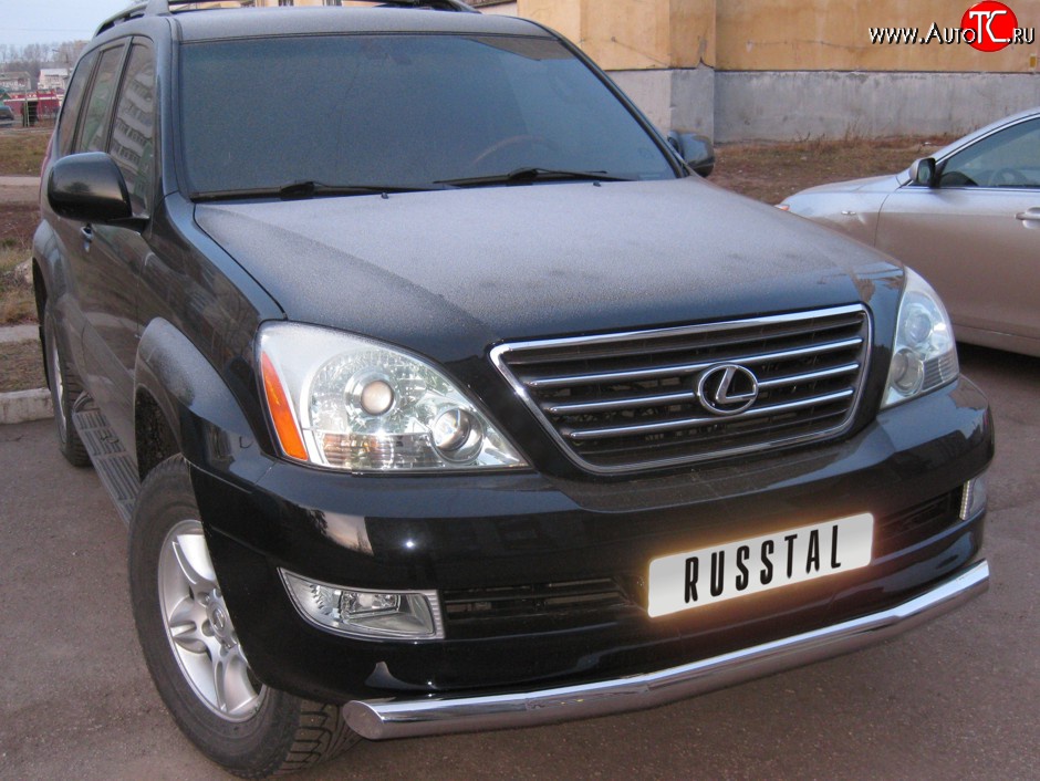 18 449 р. Одинарная защита переднего бампера SLITKOFF 76 мм  Lexus GX470  J120 (2002-2007) дорестайлинг  с доставкой в г. Москва