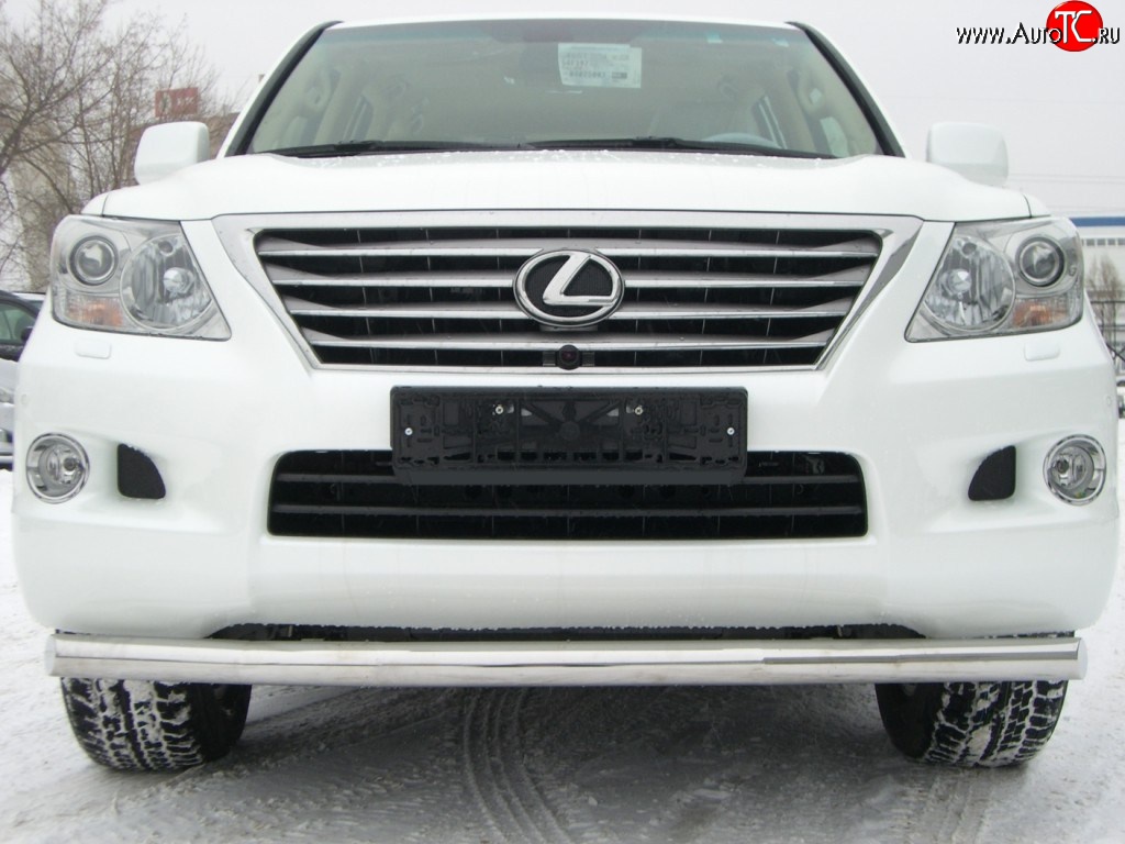 16 749 р. Одинарная защита переднего бампера SLITKOFF 70 мм  Lexus LX570  J200 (2007-2012) дорестайлинг  с доставкой в г. Москва