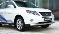 16 299 р. Одинарная защита переднего бампера SLITKOFF диаметром 76 мм Lexus RX350 AL10 дорестайлинг (2008-2012)  с доставкой в г. Москва. Увеличить фотографию 3