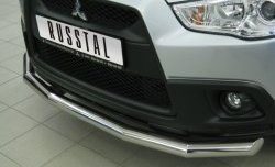 15 299 р. Одинарная защита переднего бампера SLITKOFF диаметром 63 мм  Mitsubishi ASX (2010-2012) дорестайлинг  с доставкой в г. Москва. Увеличить фотографию 2