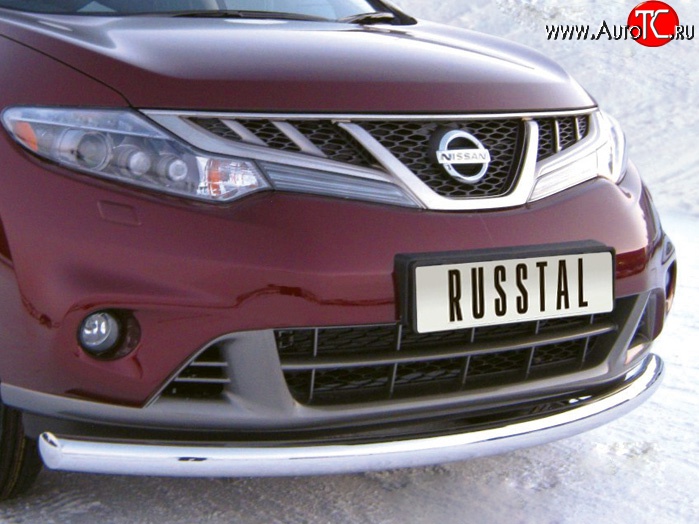 13 099 р. Одинарная защита переднего бампера Russtal (76 мм) Nissan Murano 2 Z51 рестайлинг (2010-2016)  с доставкой в г. Москва