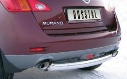 Защита заднего бампера (Ø76 мм, нержавейка) SLITKOFF Nissan (Нисан) Murano (Мурано)  2 Z51 (2008-2011) 2 Z51 дорестайлинг