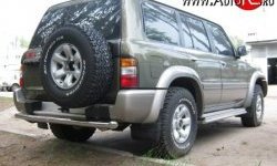 16 899 р. Защита заднего бампера (Ø76 мм, нержавейка) SLITKOFF  Nissan Patrol  5 (1997-2004) Y61 дорестайлинг, Y61 1-ый рестайлинг  с доставкой в г. Москва. Увеличить фотографию 2