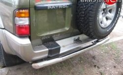 16 899 р. Защита заднего бампера (Ø76 мм, нержавейка) SLITKOFF  Nissan Patrol  5 (1997-2004) Y61 дорестайлинг, Y61 1-ый рестайлинг  с доставкой в г. Москва. Увеличить фотографию 3