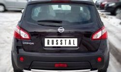 16 499 р. Защита заднего бампера (Ø63 и 42 мм, нержавейка) SLITKOFF Nissan Qashqai 1 J10 рестайлинг (2010-2013) (полированная нержавейка)  с доставкой в г. Москва. Увеличить фотографию 2