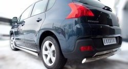 14 849 р. Защита порогов Russtal из круглой трубы диаметром 63 мм  Peugeot 3008 (2013-2017) рестайлинг (Защита порогов с со скосами на торцах (вариант 1))  с доставкой в г. Москва. Увеличить фотографию 7