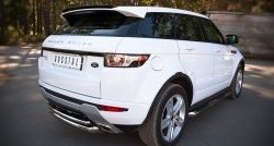 20 749 р. Защита заднего бампера (DYNAMIC, Ø76 и 42 мм, нержавейка) SLITKOFF Land Rover Range Rover Evoque 1 L538 дорестайлинг 5 дв. (2011-2015)  с доставкой в г. Москва. Увеличить фотографию 2