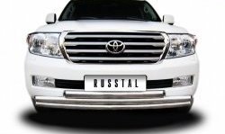 Тройная защита переднего бампера SLITKOFF из труб диаметром по 63 мм Toyota (Тойота) Land Cruiser (Лэнд)  200 (2007-2012) 200 дорестайлинг